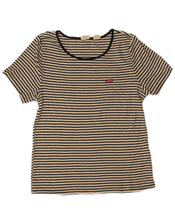Levi's T-Shirt Femme UK 18 XL Rayé Multicolore