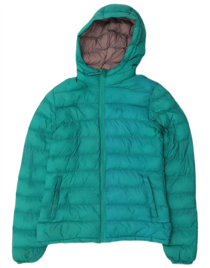 Mountain Warehouse Veste matelassée à capuche pour femme UK 8 Small Vert Colourblock