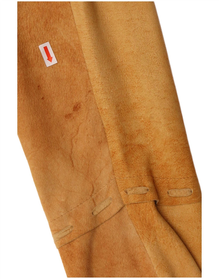 Fontanelli Veste chemise en daim pour femme IT 46 Grand cuir beige