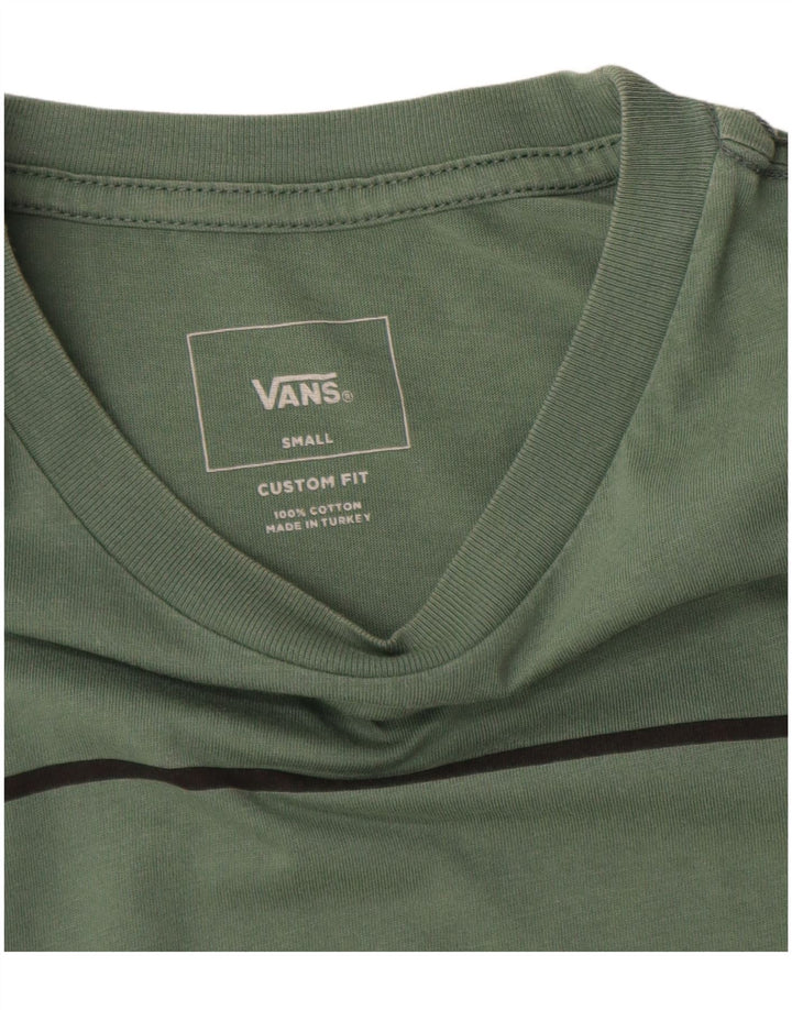 VANS T-shirt graphique ajusté sur mesure pour homme en coton vert petit