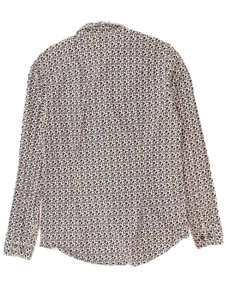 CALVIN KLEIN JEANS Chemise Slim Fit Homme Coton Géométrique Noir Moyen