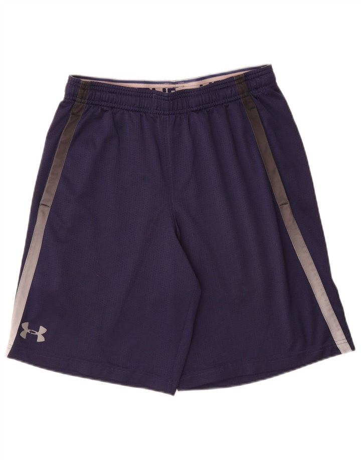 Under Armour Short de Sport Heat Gear Homme Bleu Marine Moyen Polyester