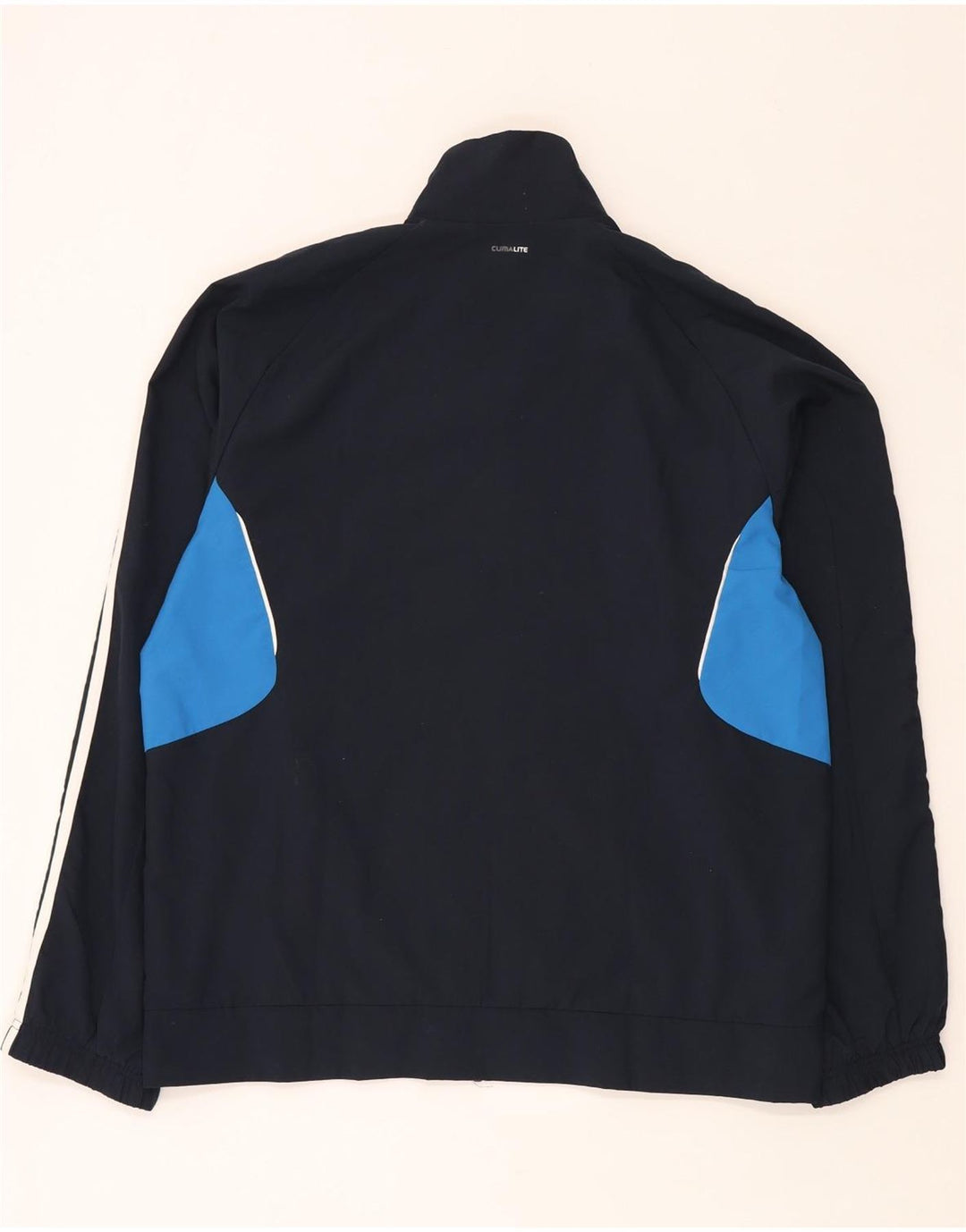 Adidas Hommes Climalite Survêtement Top Veste Large Bleu Marine Colorblock