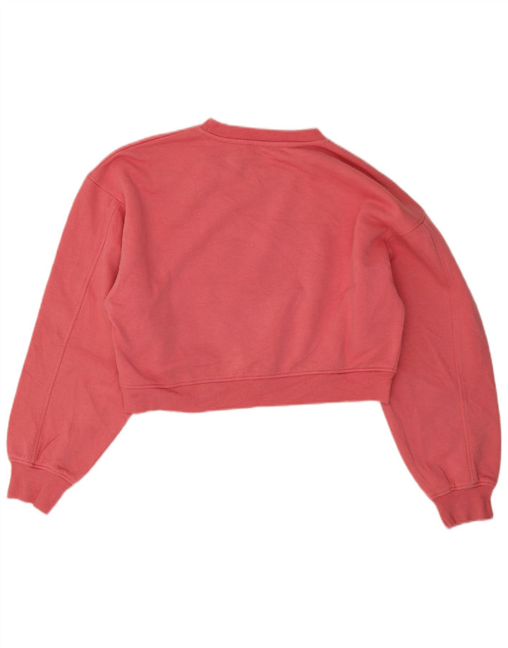 Zara Sweat-shirt court surdimensionné pour femme UK 10 Petit Rose