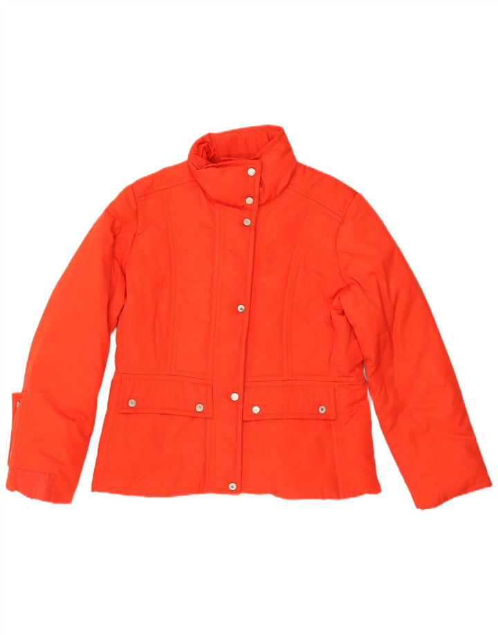 TOMMY HILFIGER Veste matelassée pour femme UK 14 Large Orange Polyester