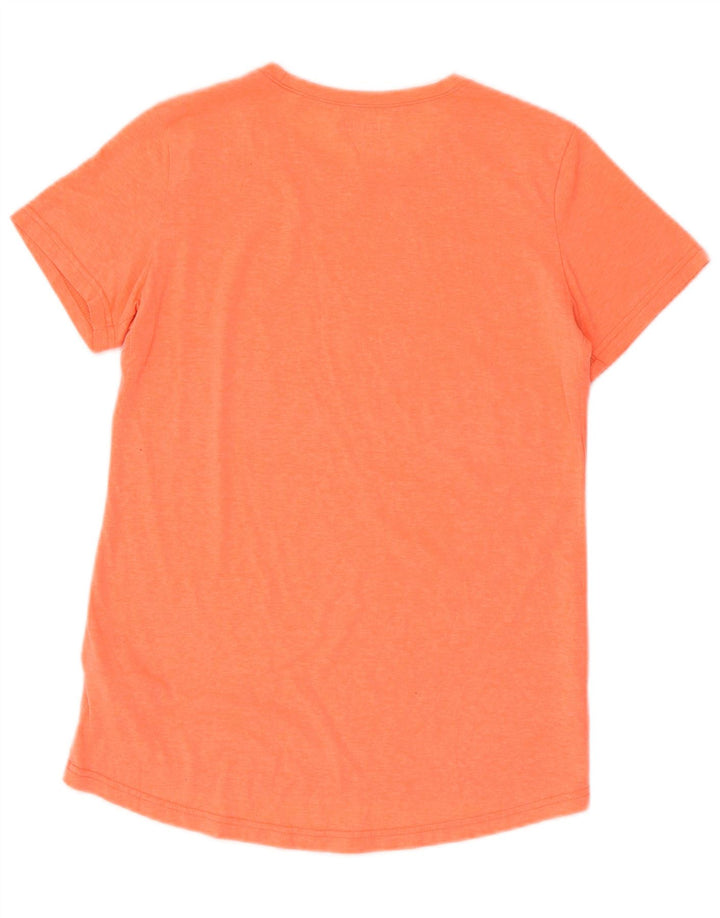 REEBOK T-Shirt Femme UK 12 Polyester Moucheté Orange Moyen