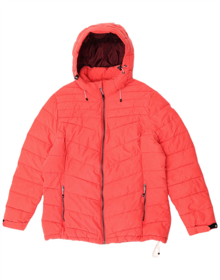 Killtec Veste matelassée surdimensionnée à capuche pour femme UK 18 XL Rouge Polyester