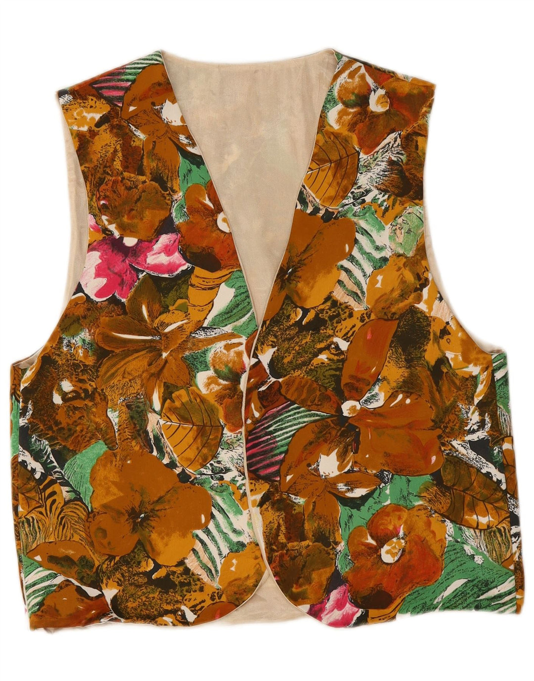 gilet homme vintage moyen floral multicolore
