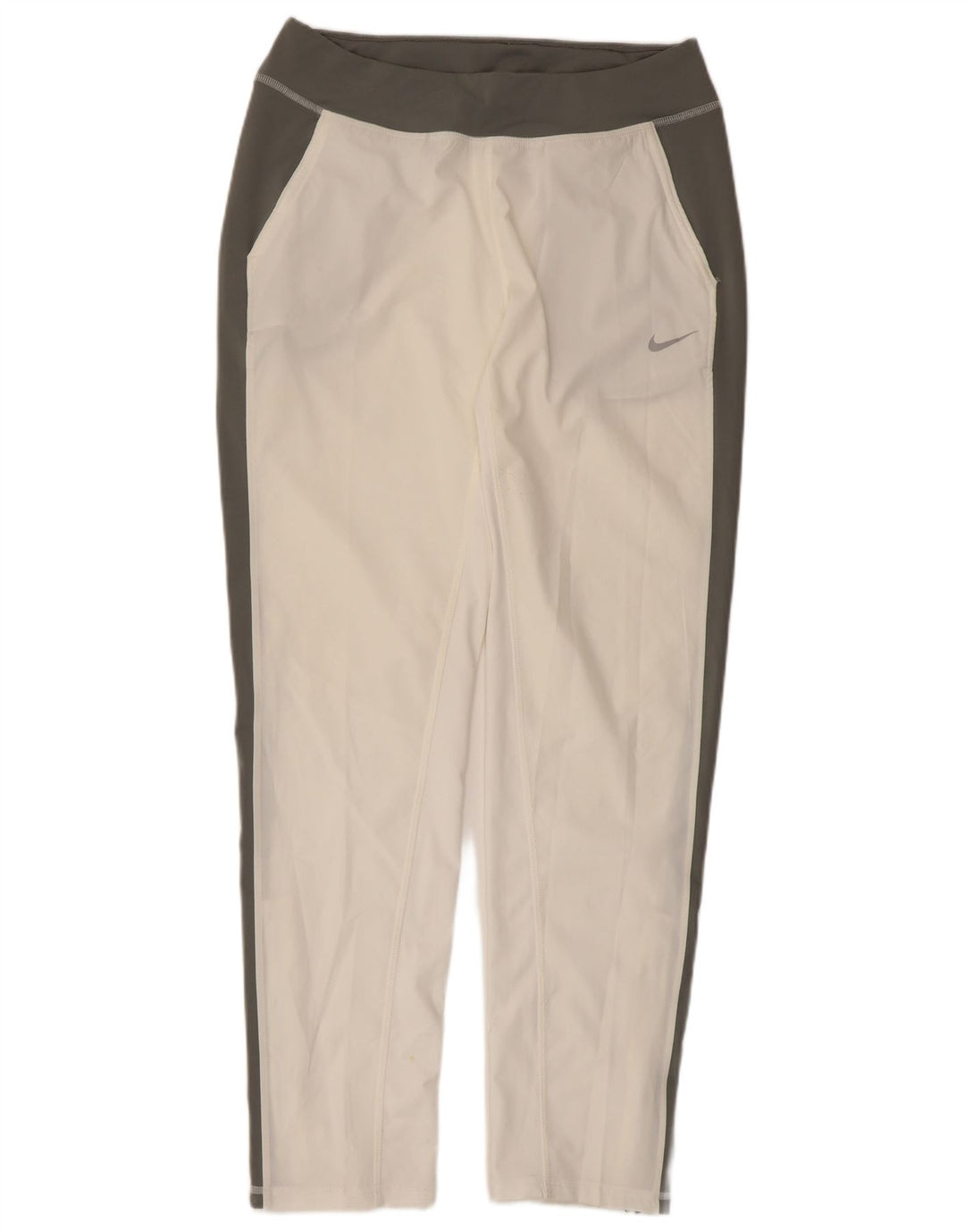 Nike Pantalon de survêtement Dri Fit pour femme UK 14 Medium Blanc Colourblock
