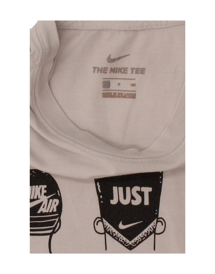 NIKE Mens Graphic T-Shirt Top Small Off White Cotton Vintage Nike and Second-Hand Nike from Messina Hembry 