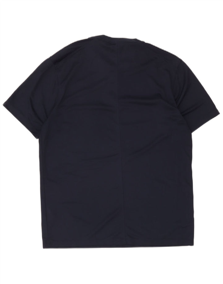 Nike Hommes Dri Fit T-Shirt Haut Bleu Marine Moyen Polyester