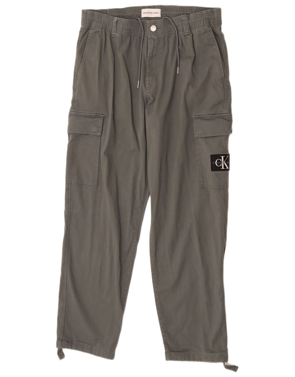 Calvin Klein Pantalon cargo pour homme W34 L32 Gris Coton