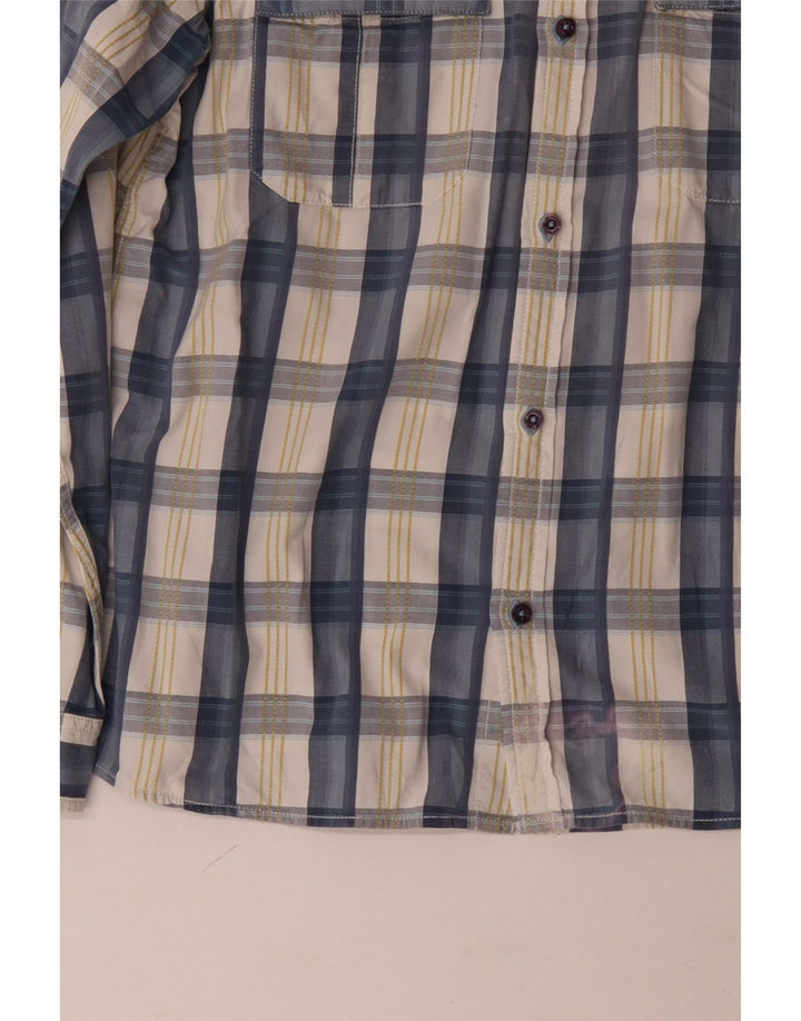 WRANGLER Chemise Homme Grand Carreau Bleu Coton