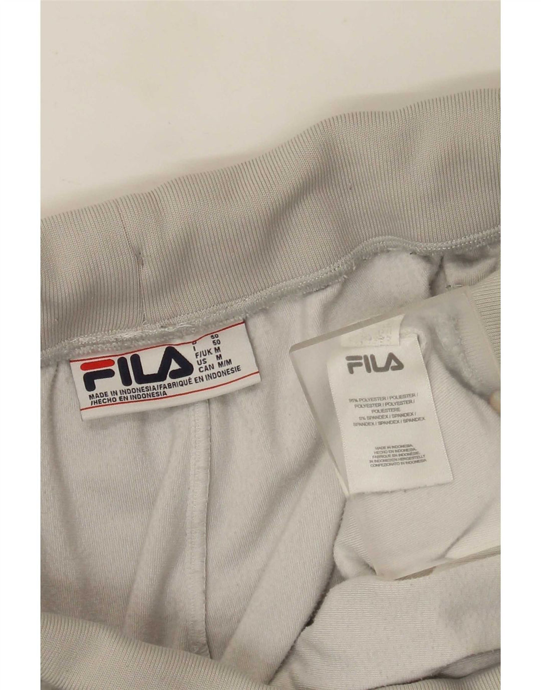 Fila Pantalon de Survêtement en Velours Homme Gris Moyen Moucheté Polyester