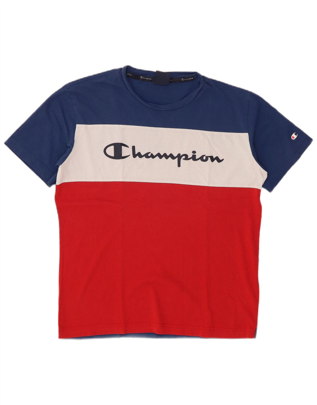 Champion T-Shirt Graphique Homme Coton Colorblock Multicolore Moyen