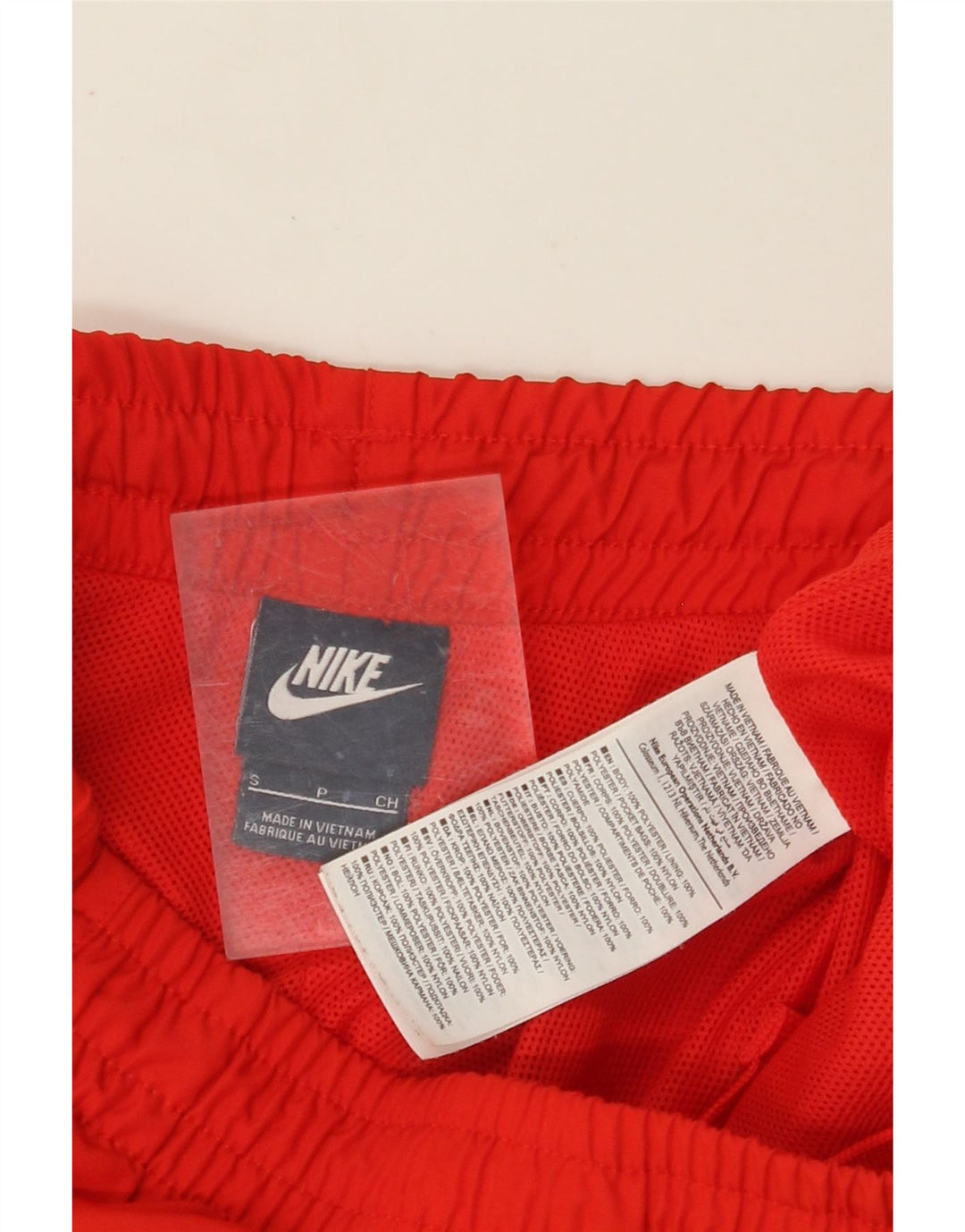 NIKE Short de sport graphique pour hommes, petit, rouge, polyester