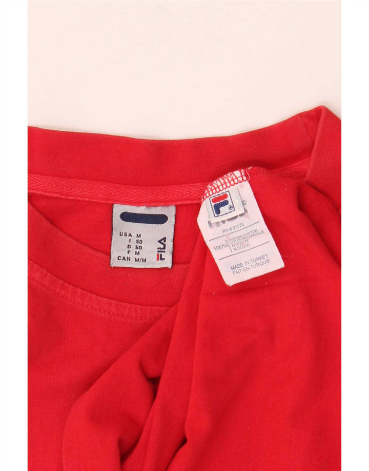 Fila T-Shirt Graphique Homme Top IT 50 Rouge Moyen Coton