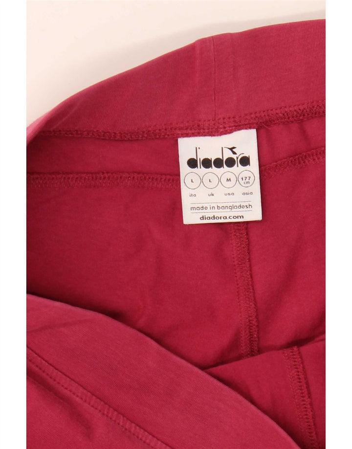 Diadora Leggings Femme UK 14 Large Rouge