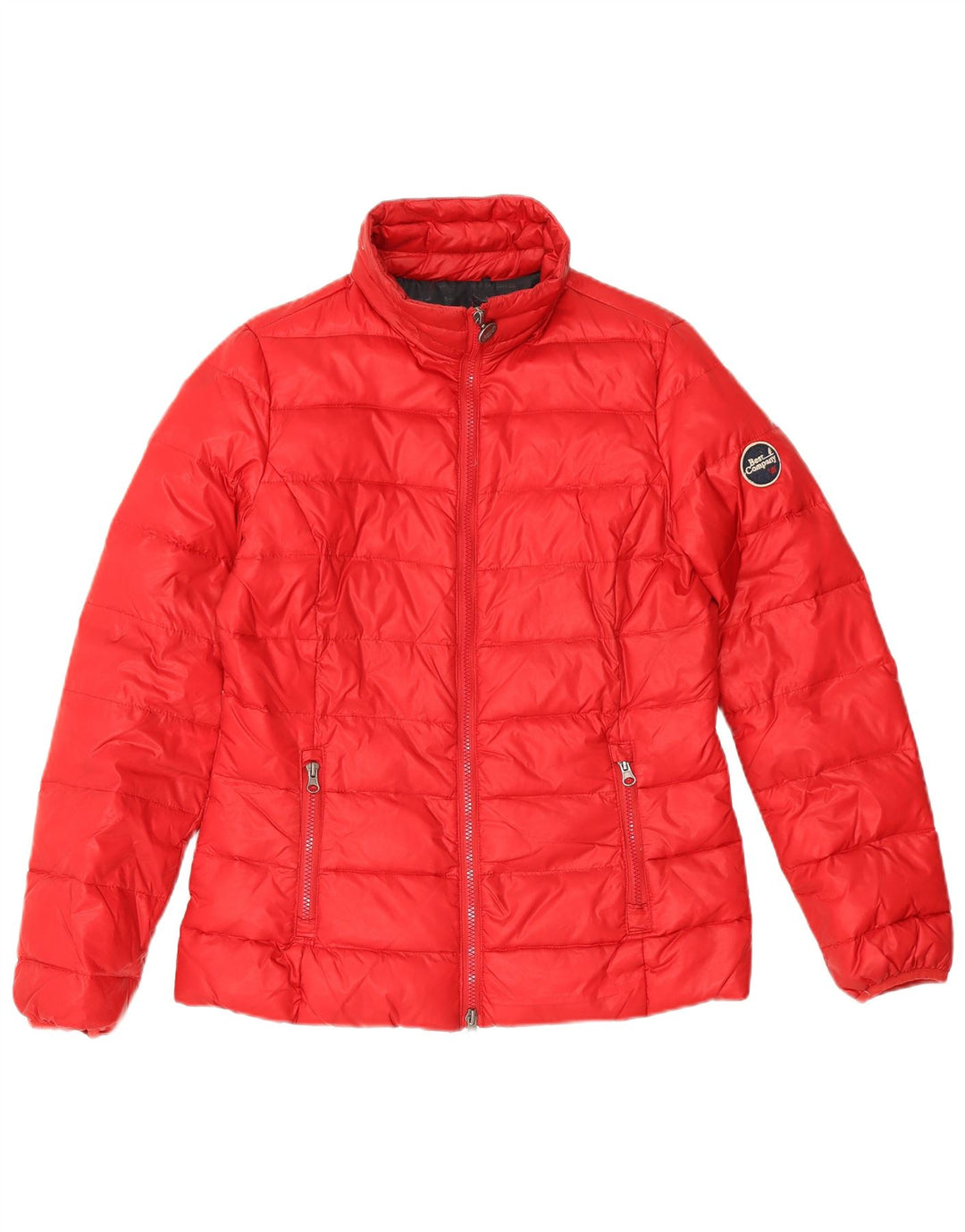 Best Company Veste matelassée à capuche pour femme UK 14 Medium Red Nylon