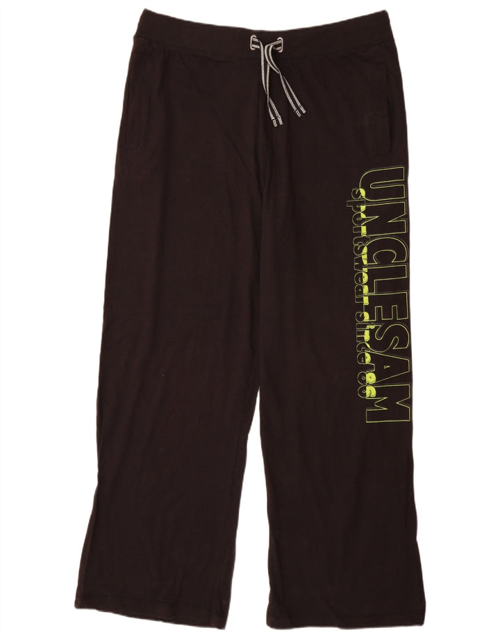 Pantalon de survêtement graphique pour homme Oncle Sam 2XL en coton noir