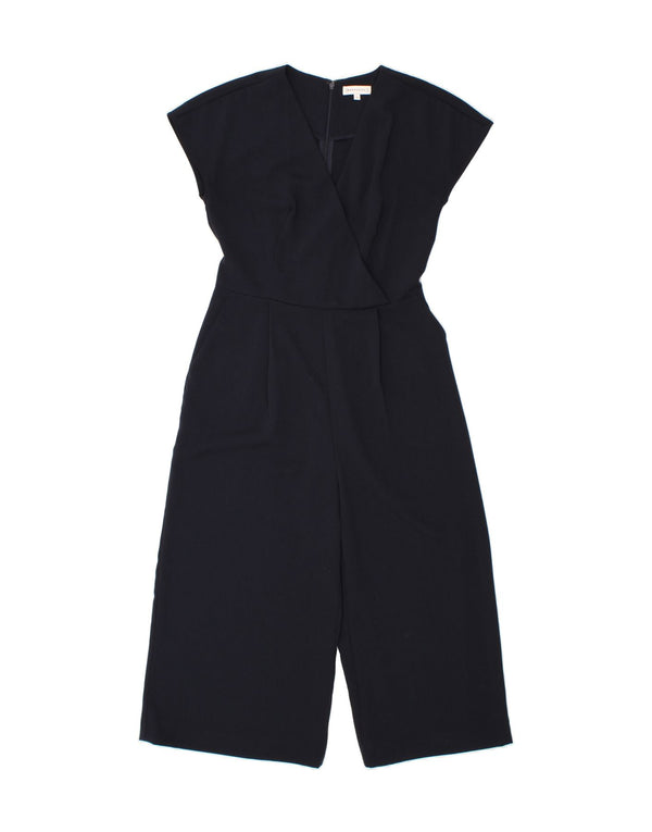 WAREHOUSE Womens Sleeveless Jumpsuit UK 10 Small Navy Blue Polyester