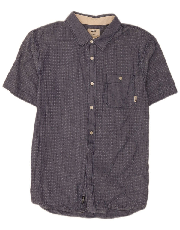 Vans Chemise à manches courtes coupe régulière pour homme en coton à pois bleu petit