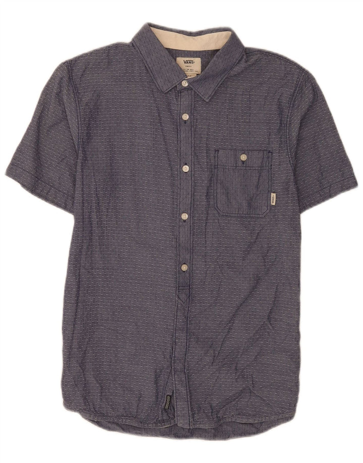 Vans Chemise à manches courtes coupe régulière pour homme en coton à pois bleu petit