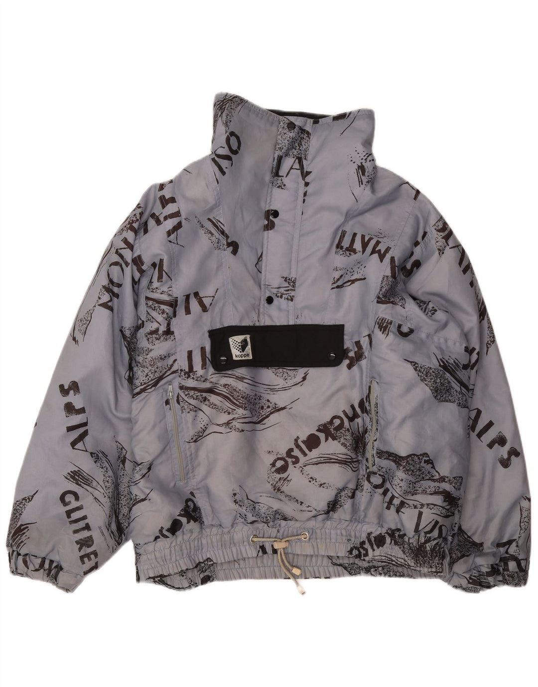 TACTEL Veste Anorak Graphique Homme UK 48 4XL Bleu Polyamide