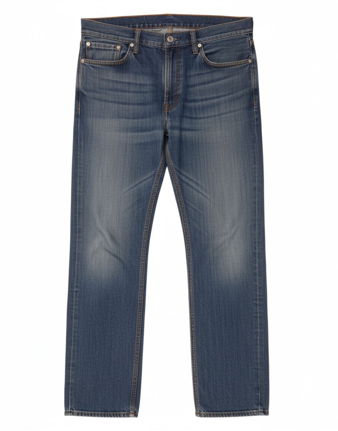 LEVI'S Mens 751 Straight Jeans W38 L31 Blue Cotton
