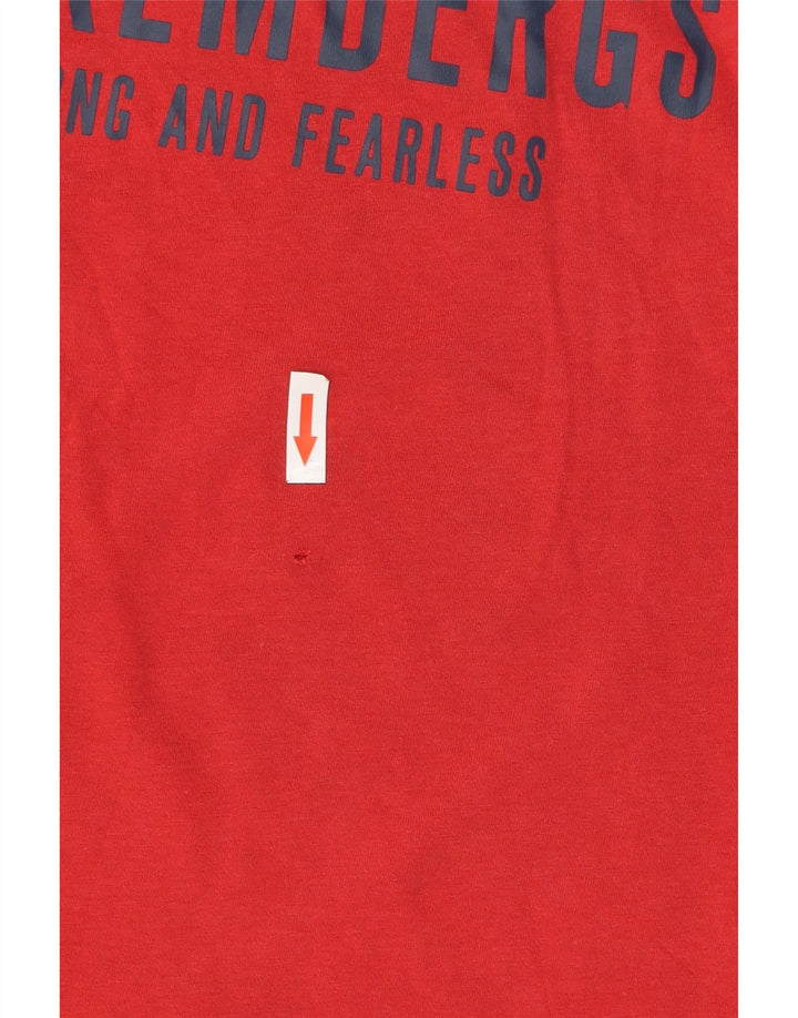 Bikkembergs T-shirt graphique pour homme en coton rouge