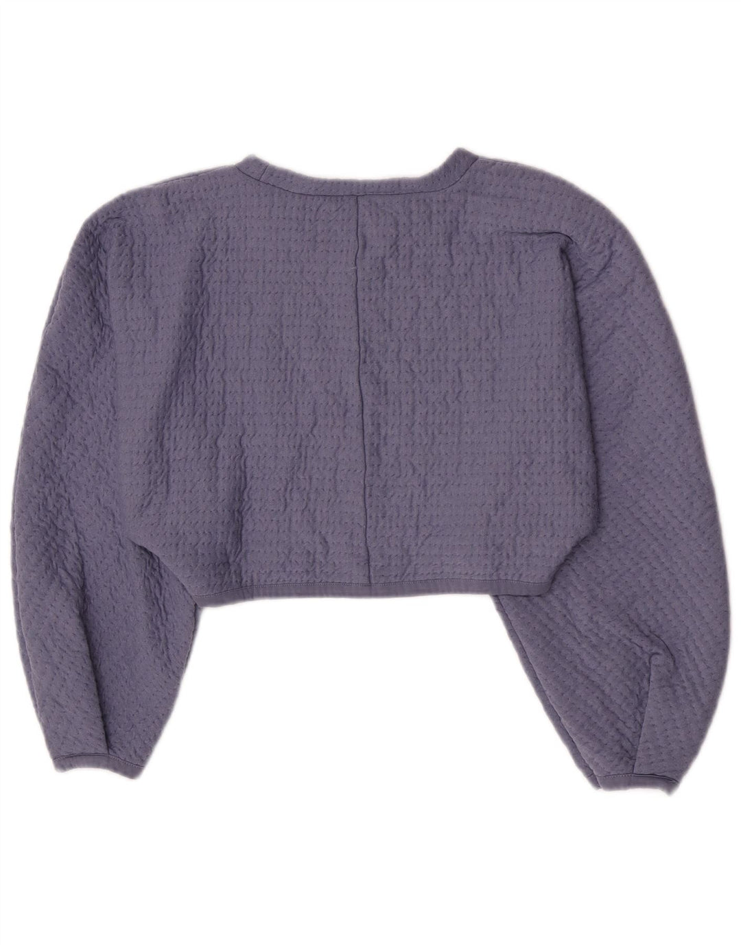 Zara Womens Crop Blouse Top UK 14 Large Violet