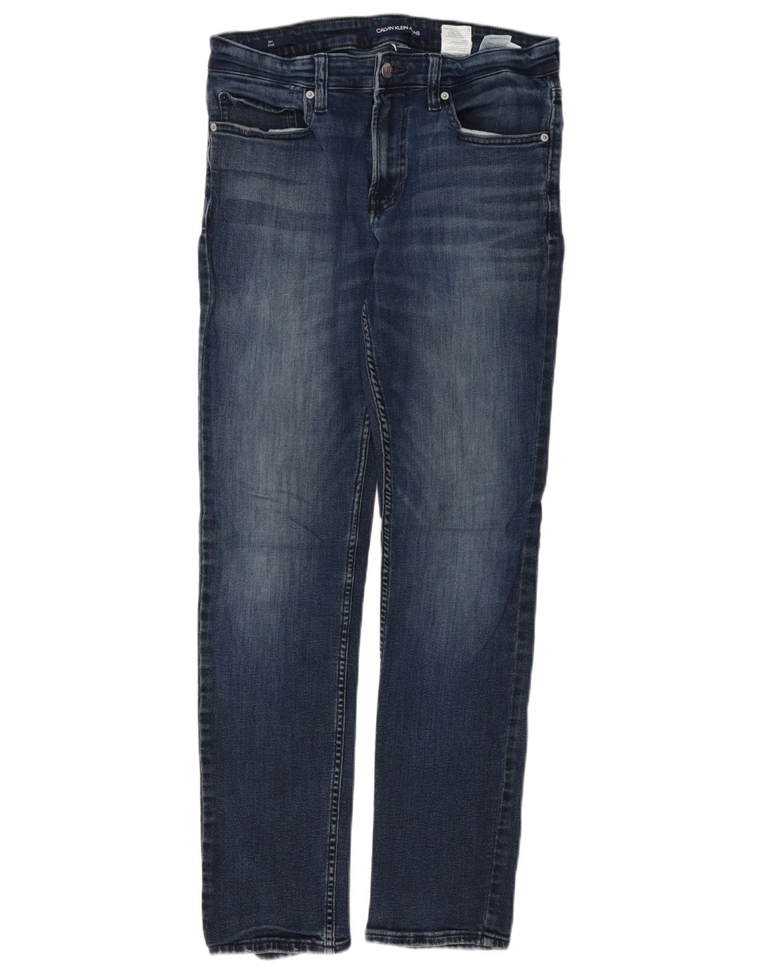 CALVIN KLEIN Jean Slim Etroite Homme W31 L32 Bleu Coton
