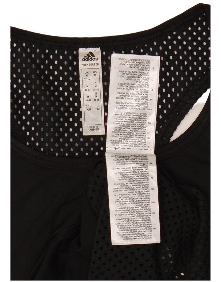 ADIDAS Débardeur graphique pour femme UK 12/14 Polyester noir moyen