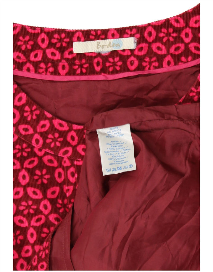 Robe fourreau en velours côtelé Boden pour femme UK 8 petit coton fleuri rose