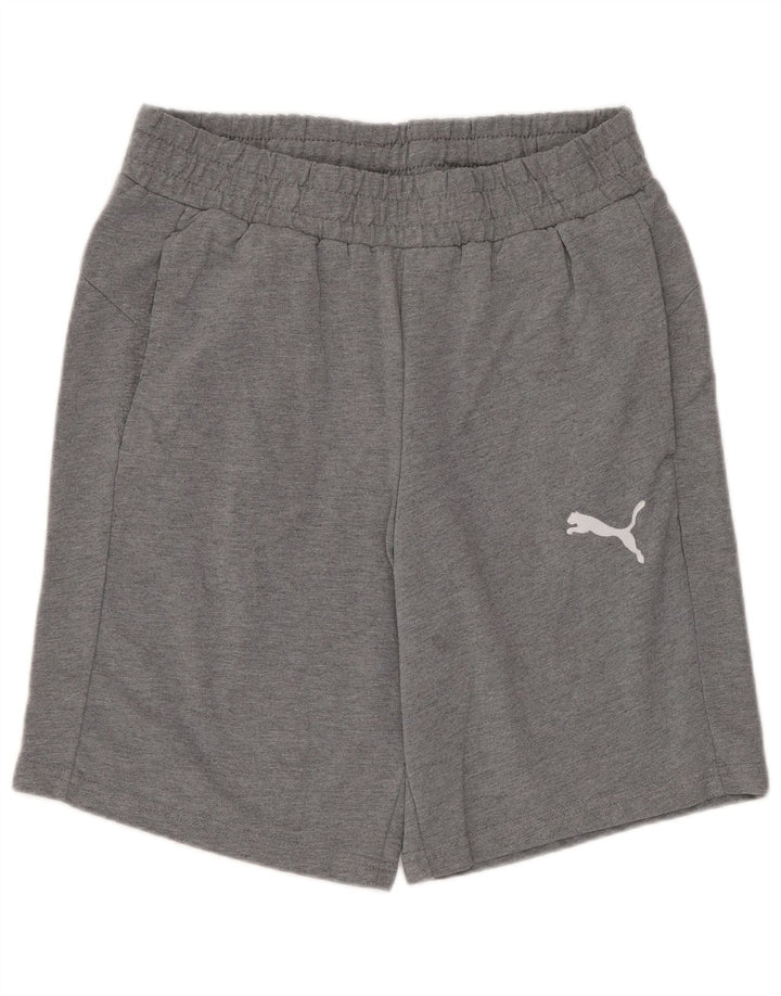 Puma Short de Sport Homme Gris Moyen Coton