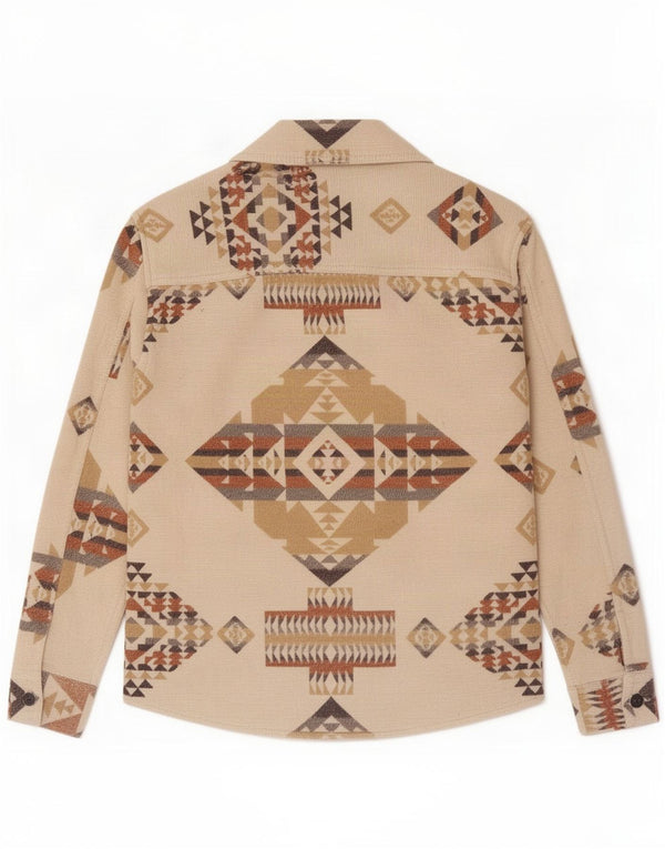 Chemise Zara Homme Small Beige Géométrique