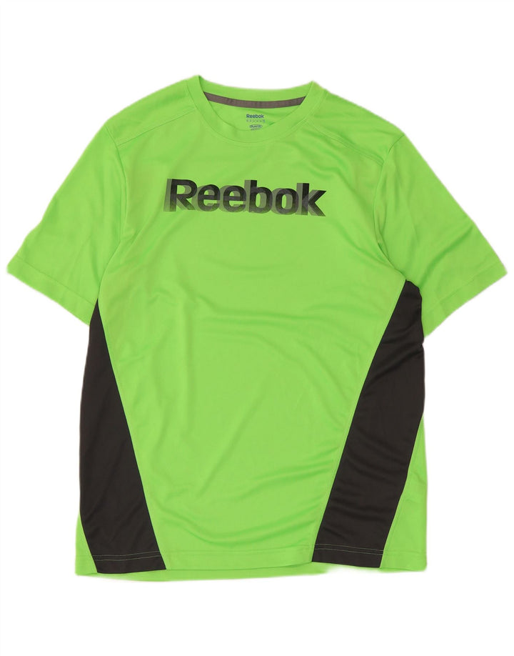 Reebok Tee-Shirt Graphique Homme Vert Moyen Colourblock Polyester