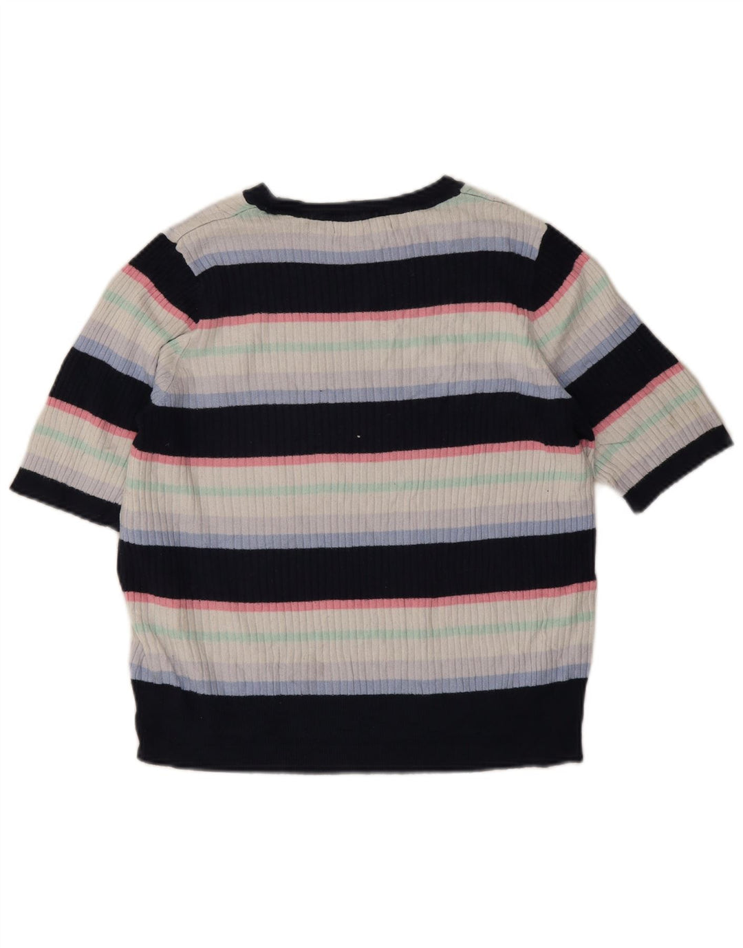 Marks & Spencer Haut T-Shirt Femme UK 16 Large Rayé Multicolore