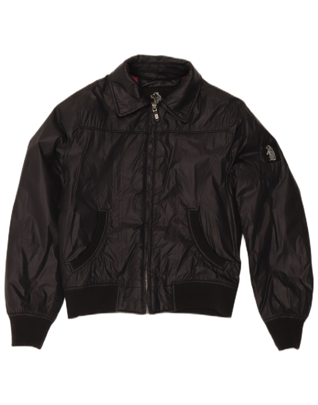 Refrigue Womens Bomber Jacket UK 14 Moyen Noir Nylon