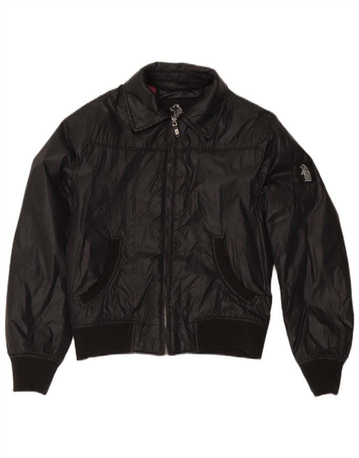 Refrigue Womens Bomber Jacket UK 14 Moyen Noir Nylon
