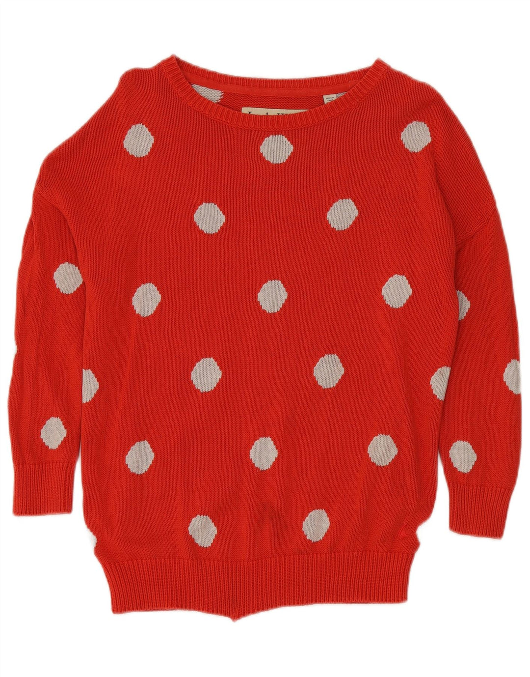 JACK WILLS Pull col bateau pour femme UK 10 Petit pois rouge