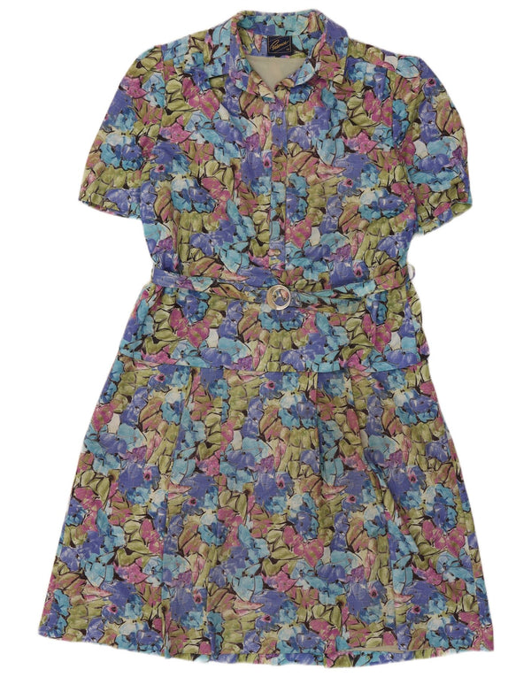 Vintage Womens Oversized A-Line Dress IT 46 Large Multicoloured Floral