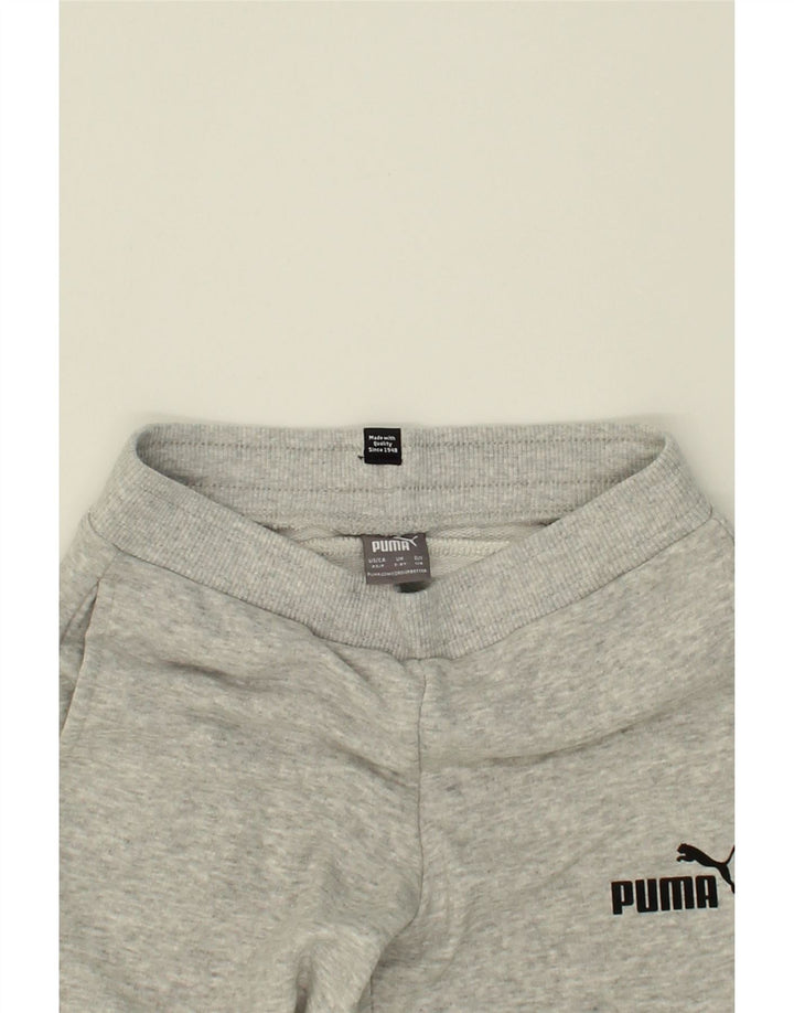 PUMA Boys Tracksuit Trousers Joggers 7-8 Years Grey Cotton Vintage Puma and Second-Hand Puma from Messina Hembry 