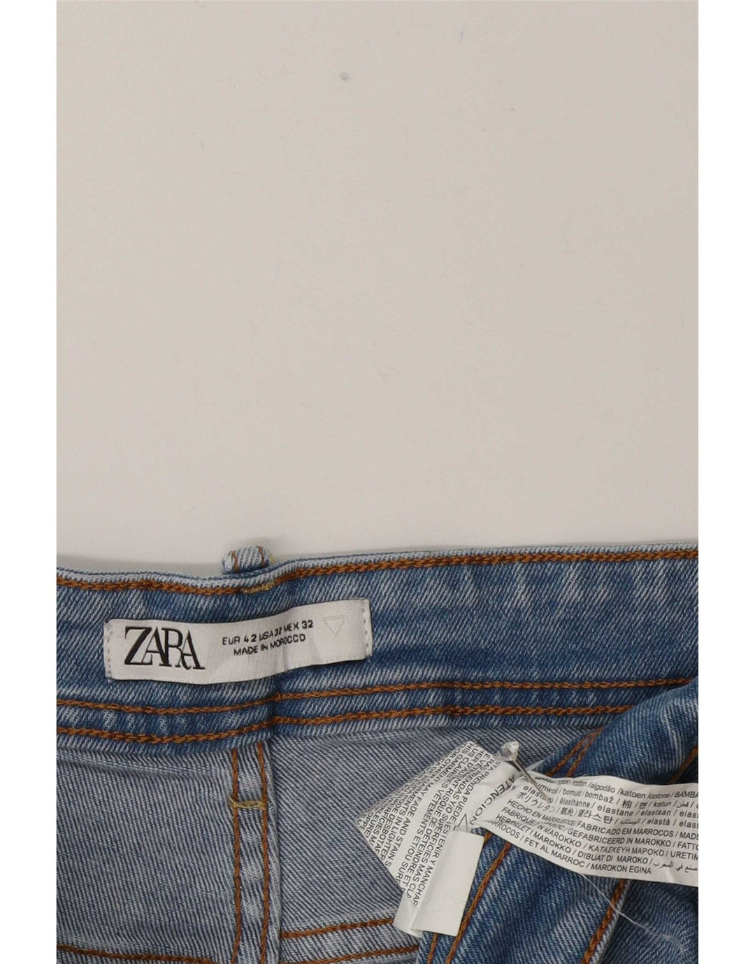 Zara Short en jean pour homme EU 42 Large W32 Bleu Coton