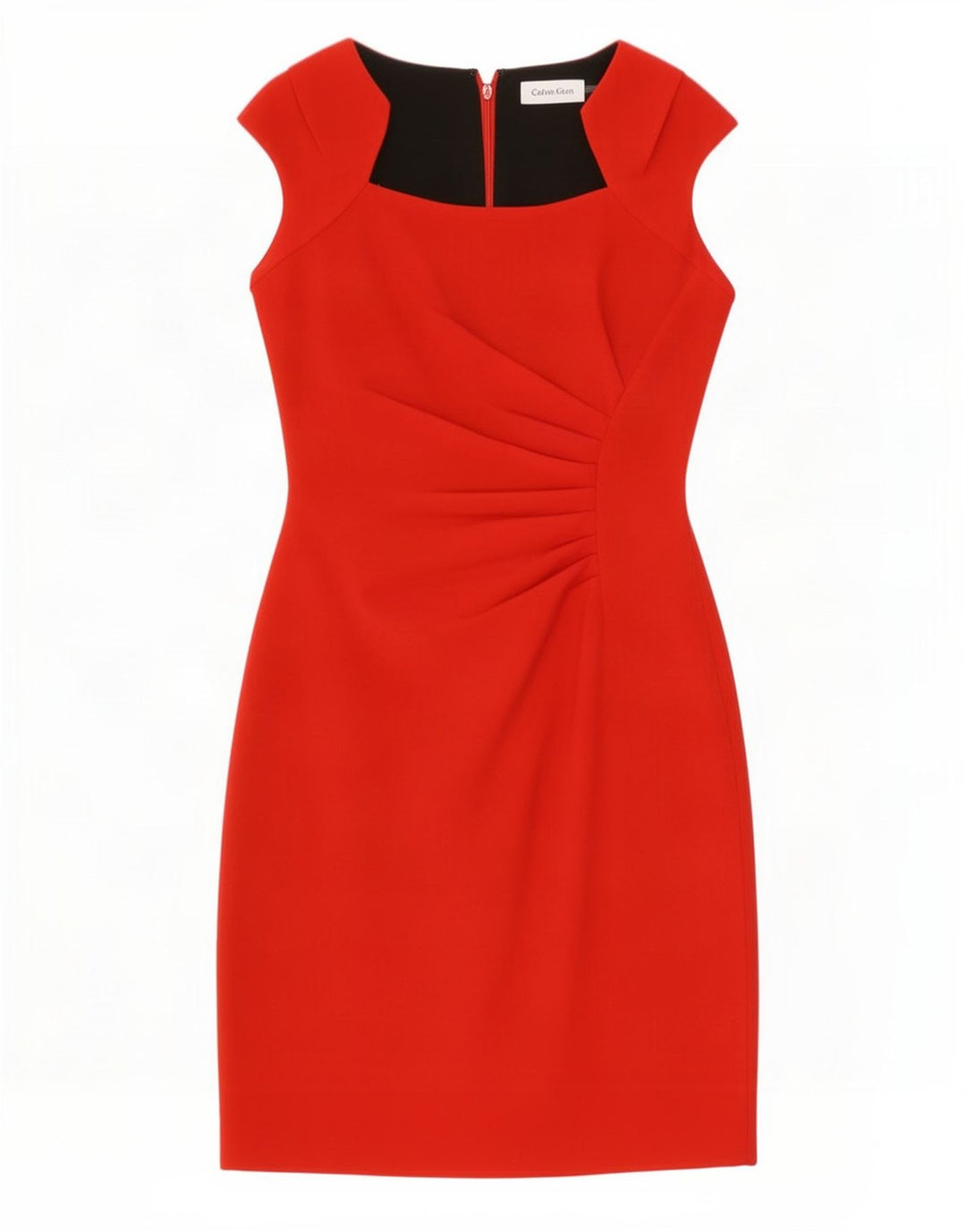 Calvin Klein Jeans Robe fourreau pour femme UK 8 Petit Rouge Polyester