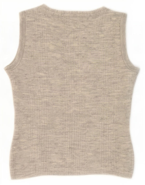 JC De Castelbajac Débardeur Femme EU 42 Large Gris Moucheté