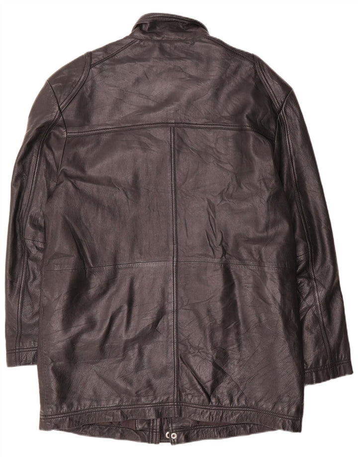 Manteau en cuir pour homme UK 40 Large Noir