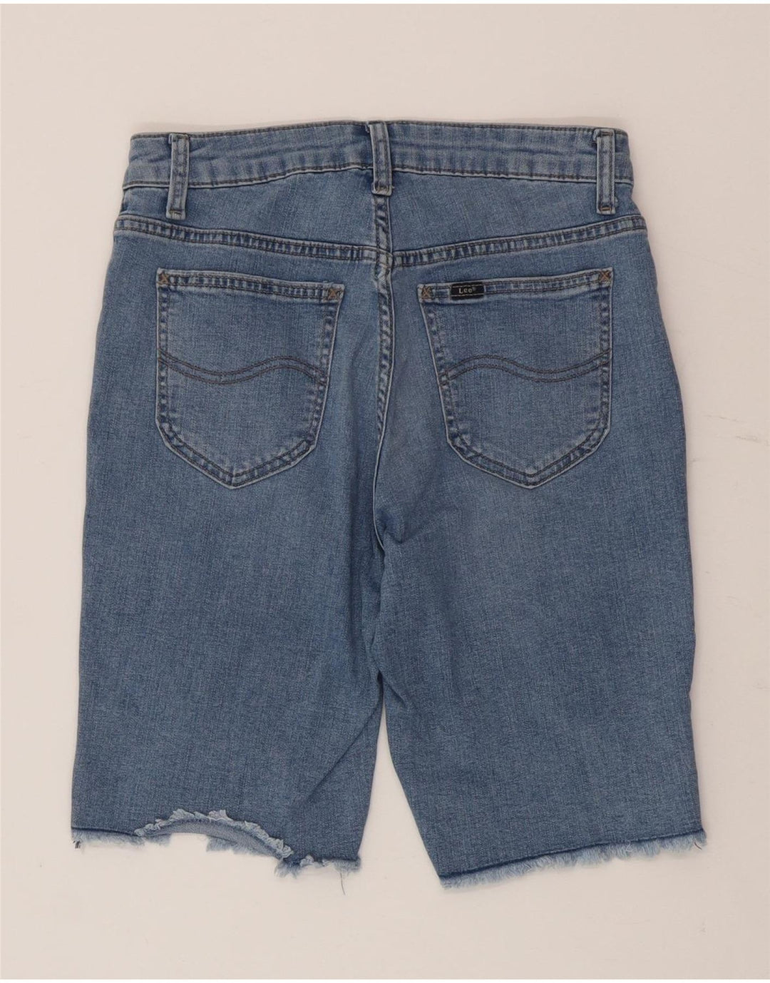 Lee Short en jean pour femme US 6 Medium W28 Bleu Coton