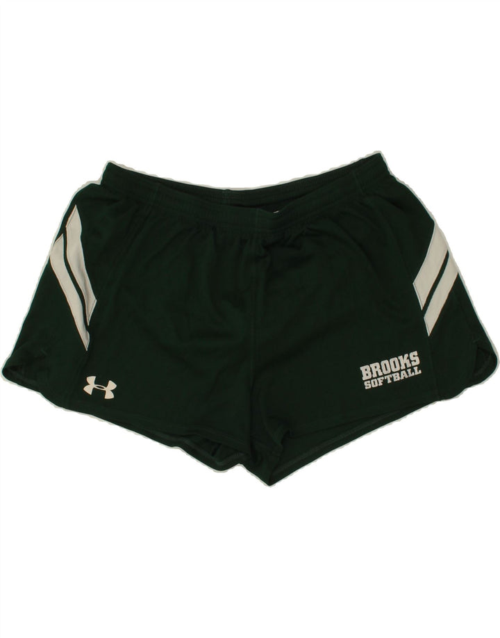 UNDER ARMOUR Womens Sport Shorts UK 14 Medium  Green Polyester Vintage Under Armour and Second-Hand Under Armour from Messina Hembry 