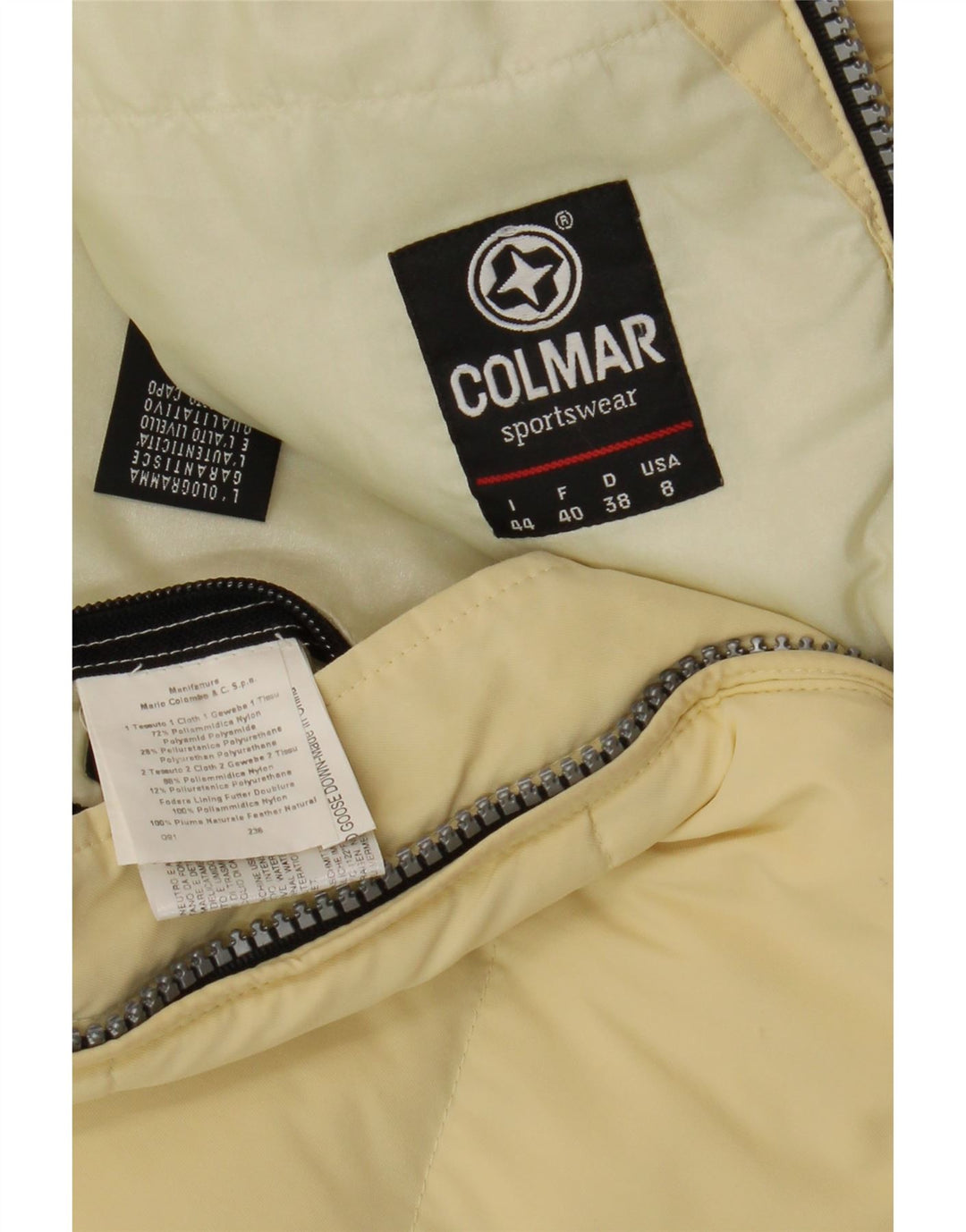 Colmar Femme Gilet Rembourré IT 44 Beige Moyen Colourblock Polyamide